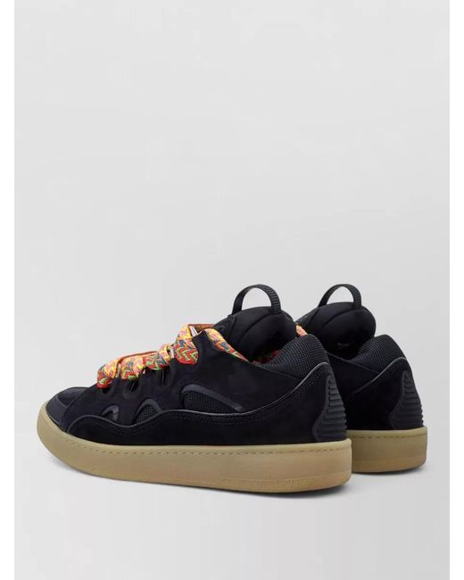 Lanvin Blue Leather Low-Top Sneakers for men