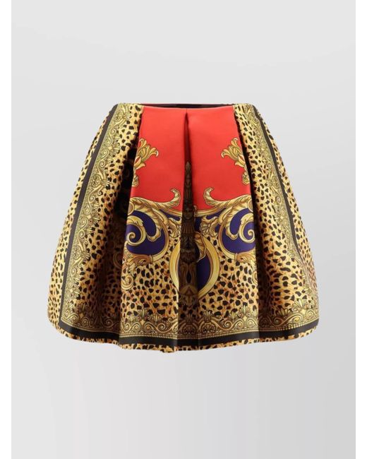 Versace Yellow Silk Skirt,
