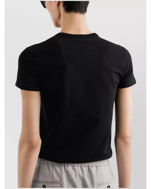 Dolce & Gabbana Black Logo-Embroidered Cotton Jersey Short-Sleeve T-Shirt for men