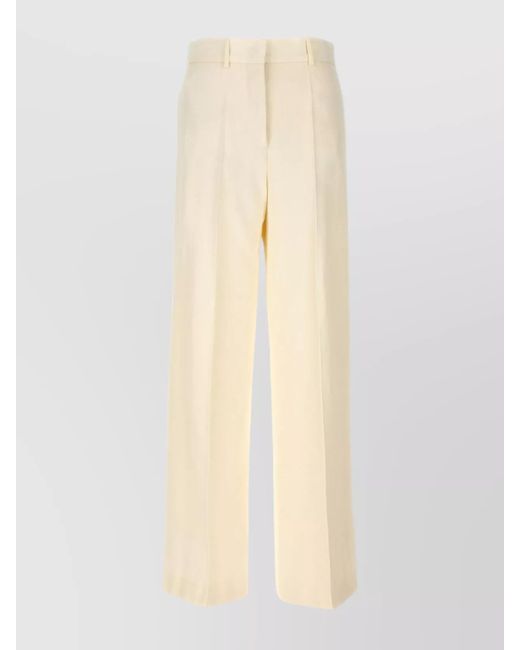 Jil Sander Jil Sander Wide cream trousers in silk blend main image 1