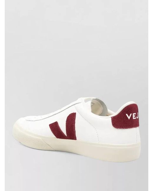 Veja White Campo Casual Lace Up Shoes Rubber Sole