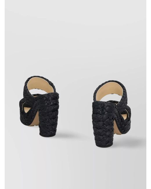 Bottega Veneta Multicolor Raffia Mules