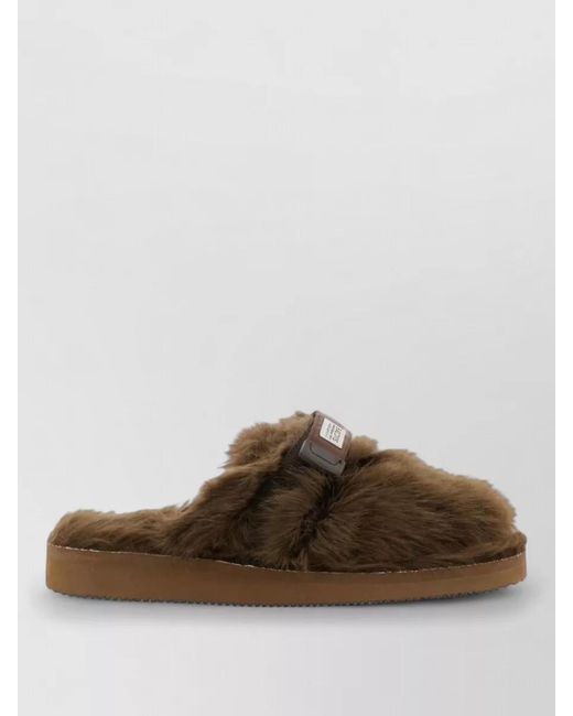Suicoke Brown Acrylic Slippers for men