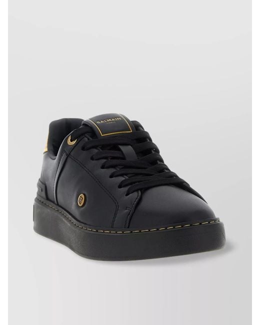 Balmain Black Sneakers 'Court' -Tone Detail