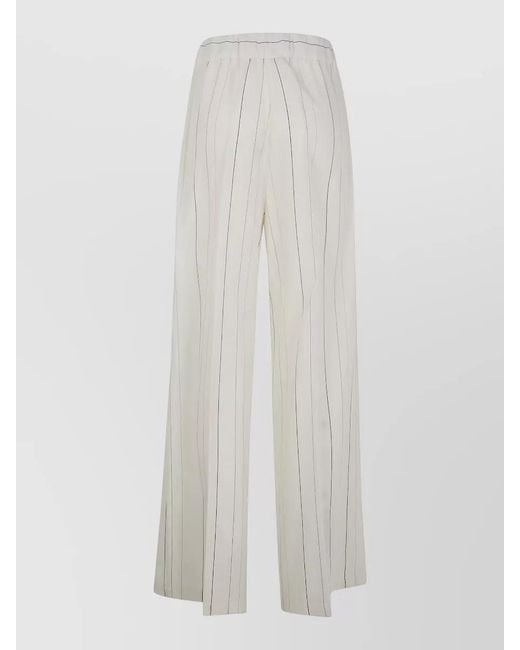 Semicouture White Johnny Wide-Leg Trousers