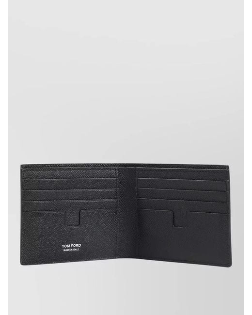 Tom Ford Black Calf Leather Bifold Wallet for men