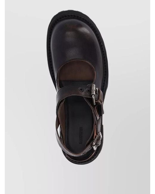 Balenciaga Black Sandals Open Toe Chunky Sole Sling Back