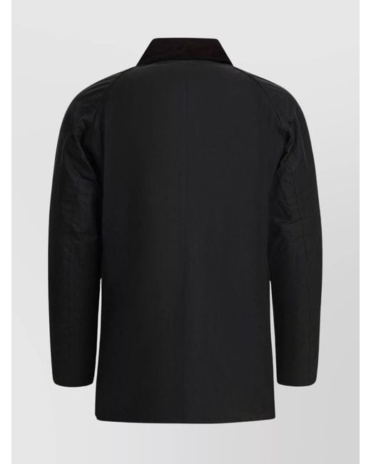 Barbour Black Waxed Cotton Ashby Jacket for men