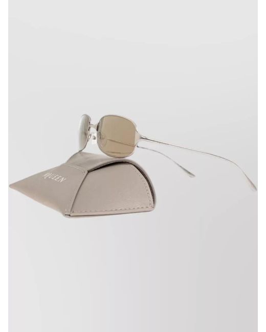 McQueen Natural Sunglasses Frame Shape Lenses Silk Nylon