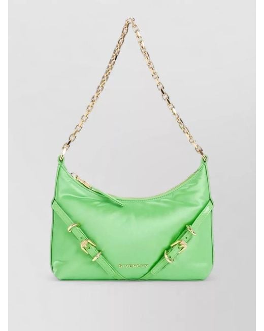 Givenchy Green Bucket Bag Chain Strap Buckle Detail
