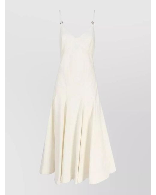 Bottega Veneta White Cotton Midi Dress