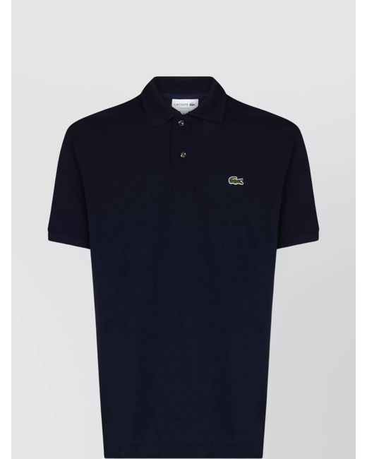 Lacoste Blue Cotton Polo Shirt for men