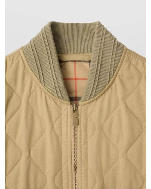 Burberry Natural Cotton Quilted Sleeveless Gilet for men