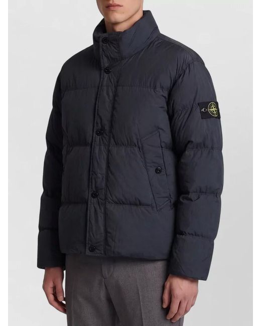 Stone Island Blue Down Puffer Jacket for men