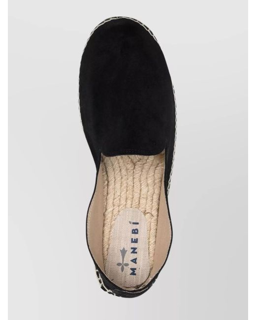 Manebí Black Suede Espadrilles for men