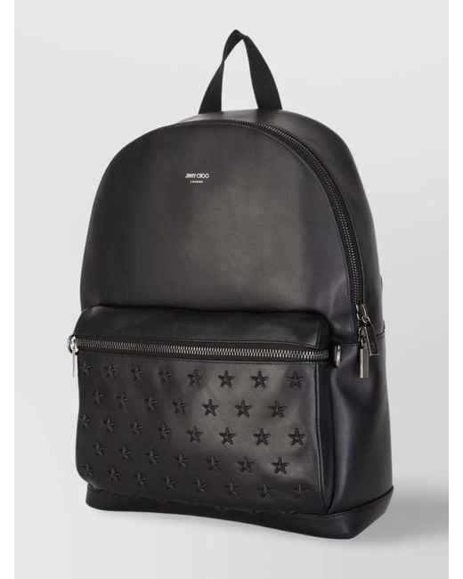 Jimmy Choo Black Leather Backpack for men
