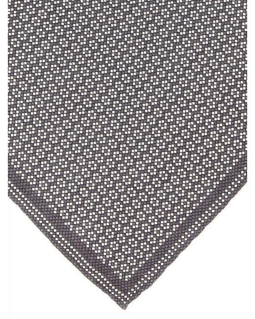 Brunello Cucinelli Gray Double Face Silk Pocket Square Scarf for men
