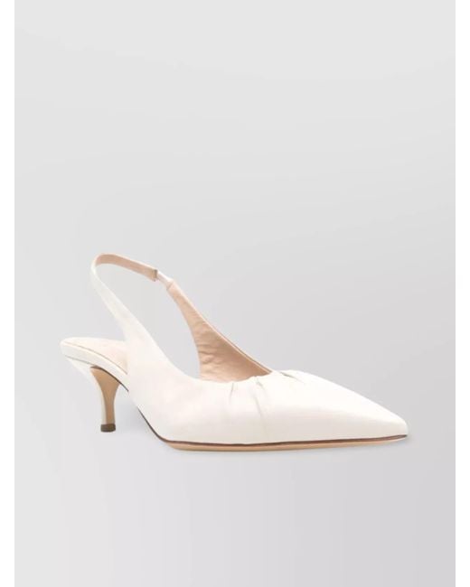 Fabiana Filippi White Leather Slingback Pumps