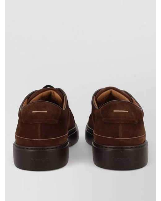Boss Brown Suede Upper Sneakers Rubber Sole Design for men