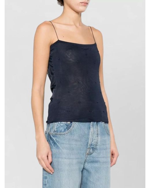 Jacquemus Blue Polka-Dot Spaghetti-Strap Tank Top