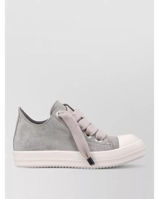 Rick Owens Multicolor Jumbo Lace Low Top Suede Sneakers for men