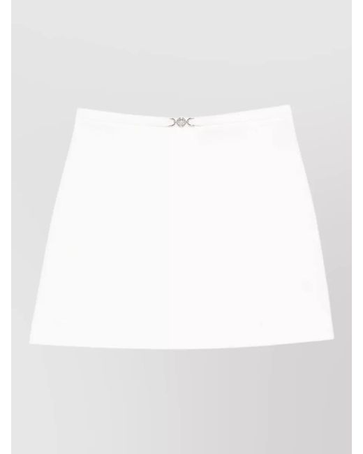 Versace White Wool Knee-Length Skirt
