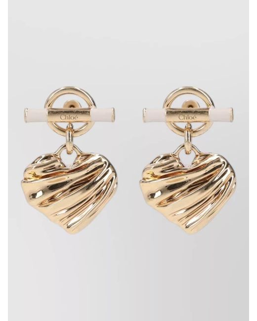 Chloé Metallic Brass Hoop Earrings