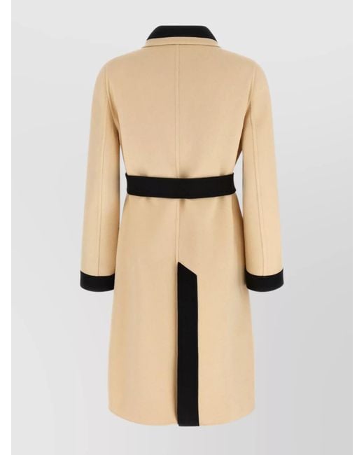 Valentino Garavani Natural Cashmere Single-Breasted Coat