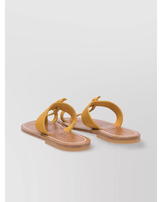 K. Jacques Metallic Leather Sandals