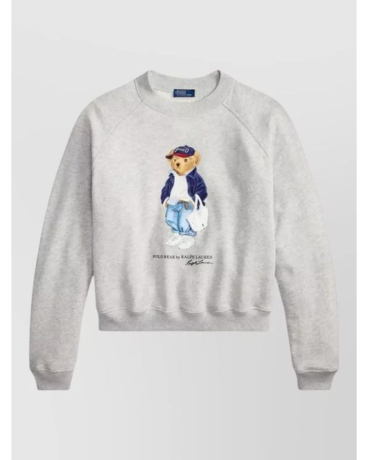Polo Ralph Lauren White Crewneck Sweatshirt
