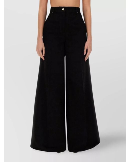 Nina Ricci Black Regular-Fit Flared Trousers