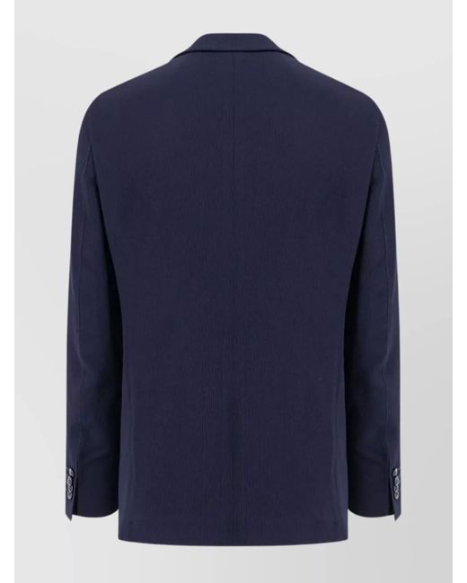 Giorgio Armani Blue Wool And Viscose Blazer for men