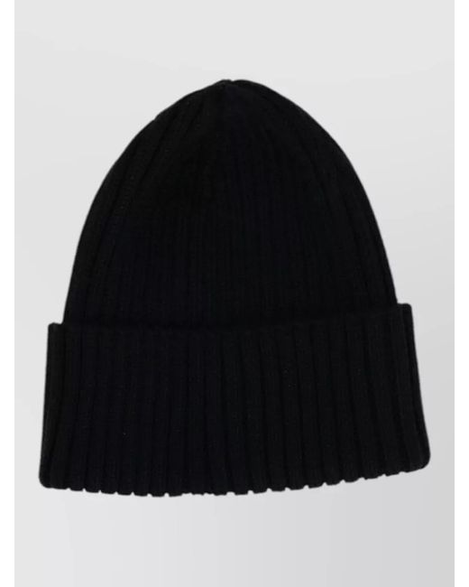 Ruslan Baginskiy Black Casual Ribbed Texture Stretch Fit Hat