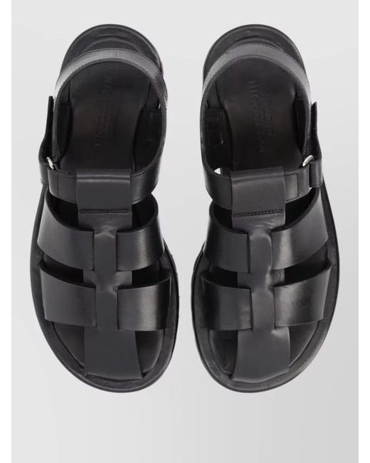 Studio Nicholson Black Sandal Sandom Open Toe Rubber Sole