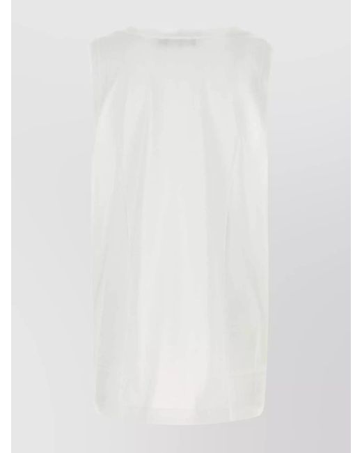 Dolce & Gabbana White Cotton Oversized Tank Top for men