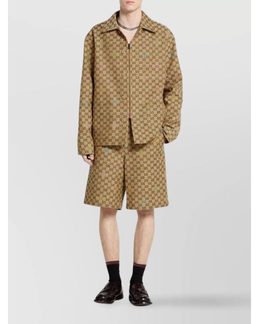 Gucci Natural Gg Canvas Shirt Jacket for men