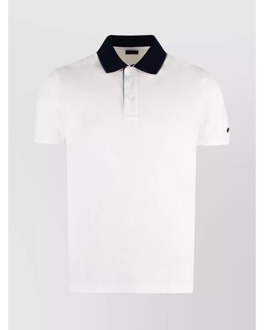 Paul & Shark White Cotton Short-Sleeve Polo Shirt for men