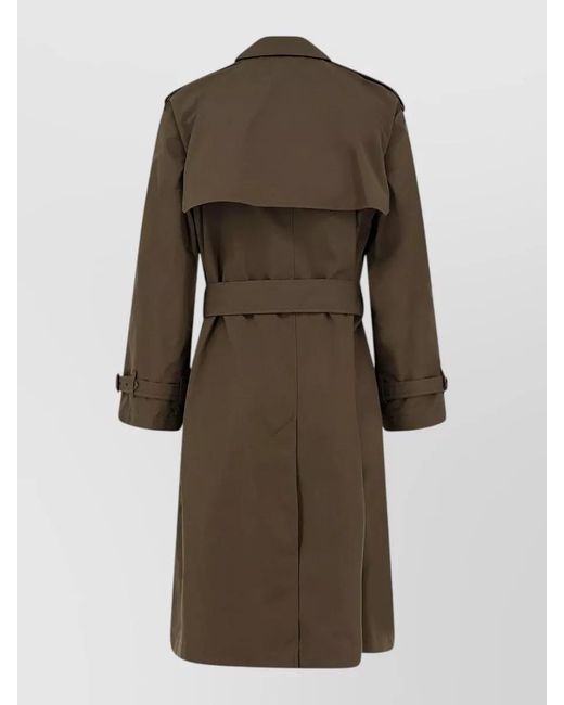 Burberry Brown Organic Cotton Double-Breasted Belted Trench Coat for men