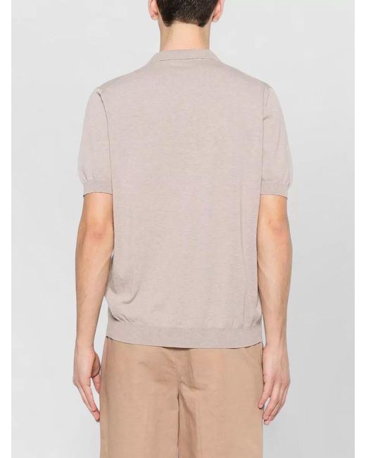 Tagliatore Natural Keith Polo Shirt Short Sleeves Collar for men