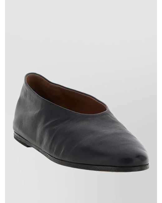 Marsèll Gray Leather Ballet Flats Coltellaccio