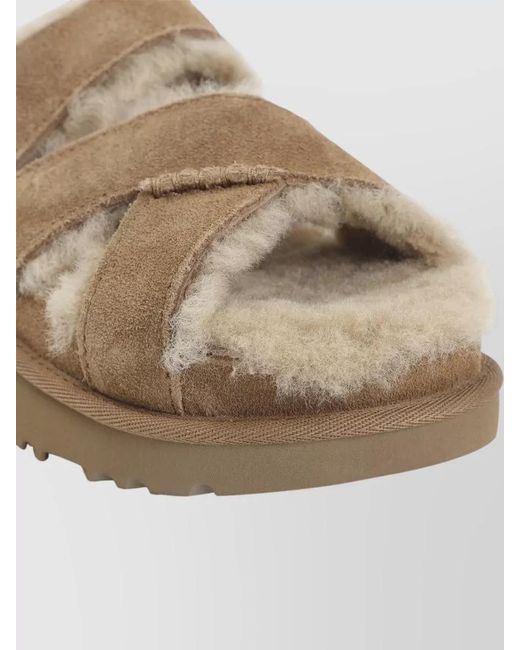 Ugg Natural Greenport Cross Strap Slide Sandal