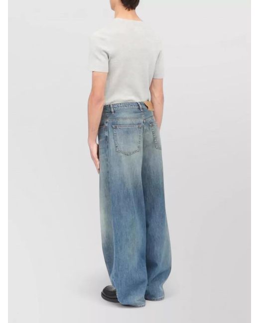 MM6 by Maison Margiela Blue Denim Wide-Leg Jeans for men