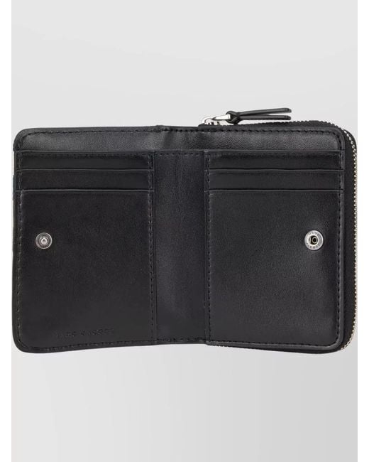 Marc Jacobs Blue Compact Stripe Wallet Fabric Detail
