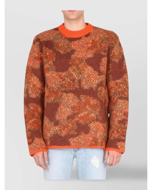 ERL Orange Regular-Fit Jumper for men