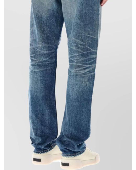 Fear Of God Blue Denim Relaxed Straight-Leg Jeans for men