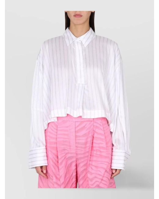 The Attico Pink Silk Shirt