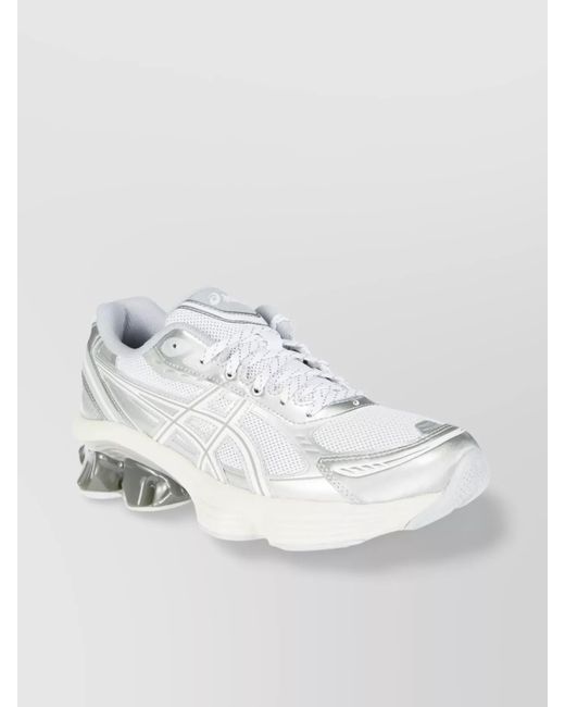 Asics White Mesh Low-Top Sneakers