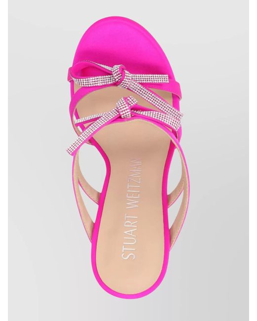 Stuart Weitzman Pink Bow Mules