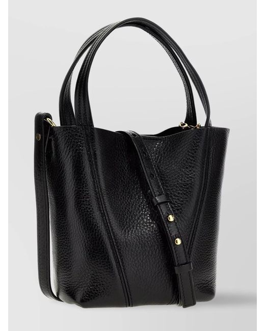 Chloé Black Spin Small Leather Bucket Bag