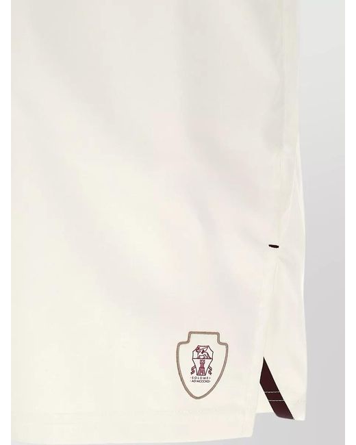 Brunello Cucinelli Natural Tennis Nylon Bermuda Shorts Trompe Oeil for men